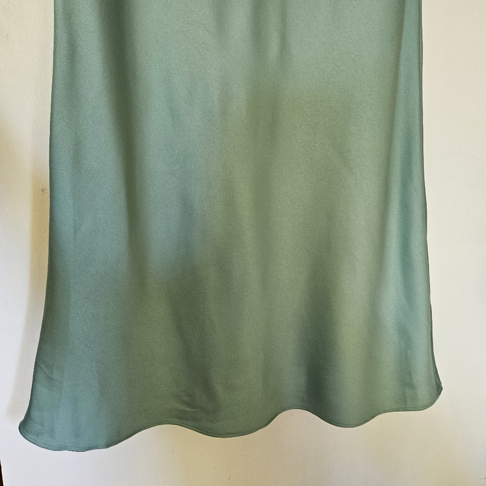 SOLD HOUSE of CB Alette Jade Satin  Strapless Maxi Dress Size XL - Picture 8 of 12